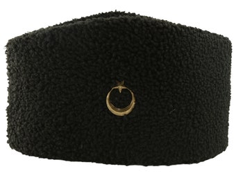 Genuine Fur Astrakhan Cap, Star and Crescent Caucasian Kubanka, Karakul Hat Winter Cap, Cossack Winter Hat Papaha, Chechen hat