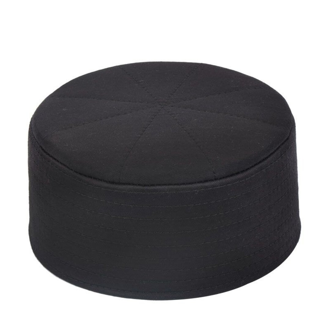 Plain Black Kufi Prayer Hat Takke Ideal for Wrapping Men Kufi Sunnah
