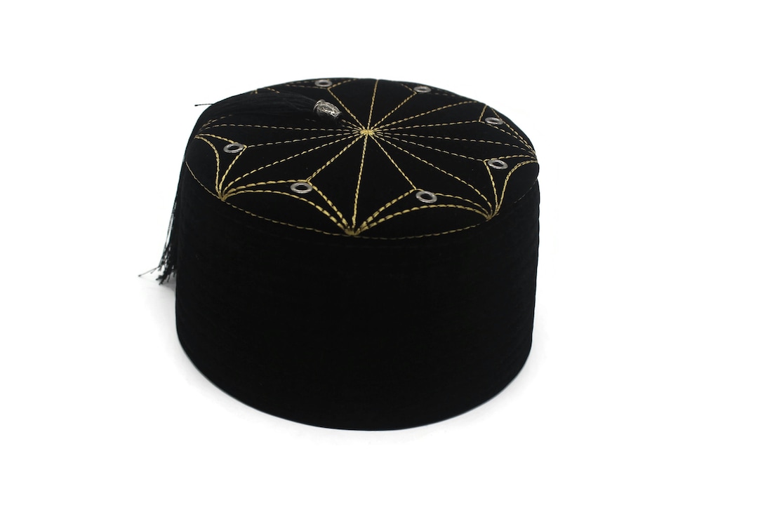 Cordera Handmade Fez Hat in Black NIB Black Wool Fez Hat for Men – Soft Felt Igbo Cap  main image 3