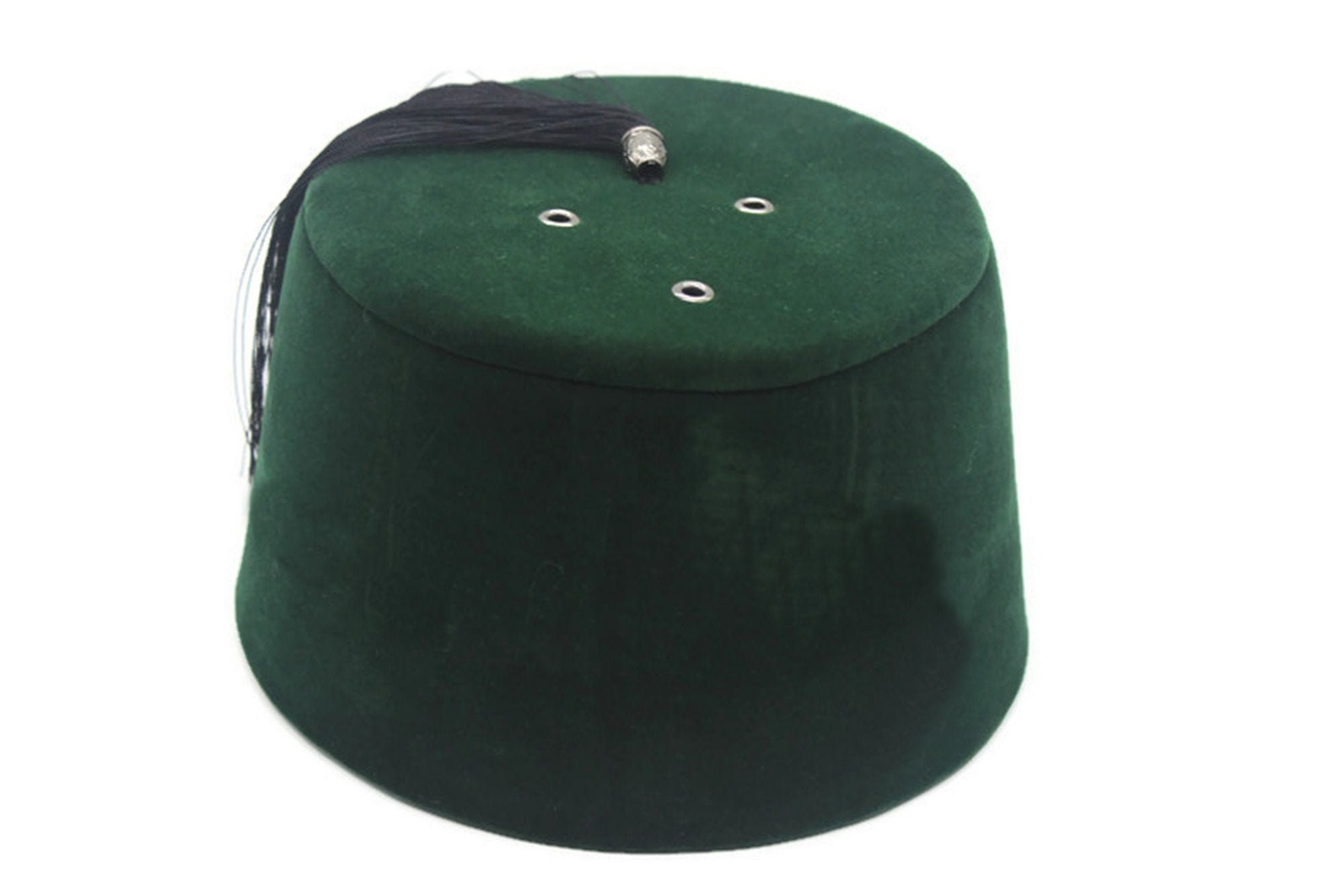 Green Fez Tarboush Hat Black Tassel 