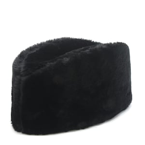 Caucasian Style Kubanka, Black Faux Fur Astrakhan Cap, Karakul Hat Winter Cap, Cossack Winter Hat Papaha, Jinnah Cap