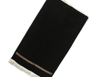 SALE Kaaba Curtain Kiswah Sejadah 08, Plain Black Prayer Mat, Prayer Rug, Prayer Rug for Muslim, Unique Gift, Kaaba Kiswah  YSLM43