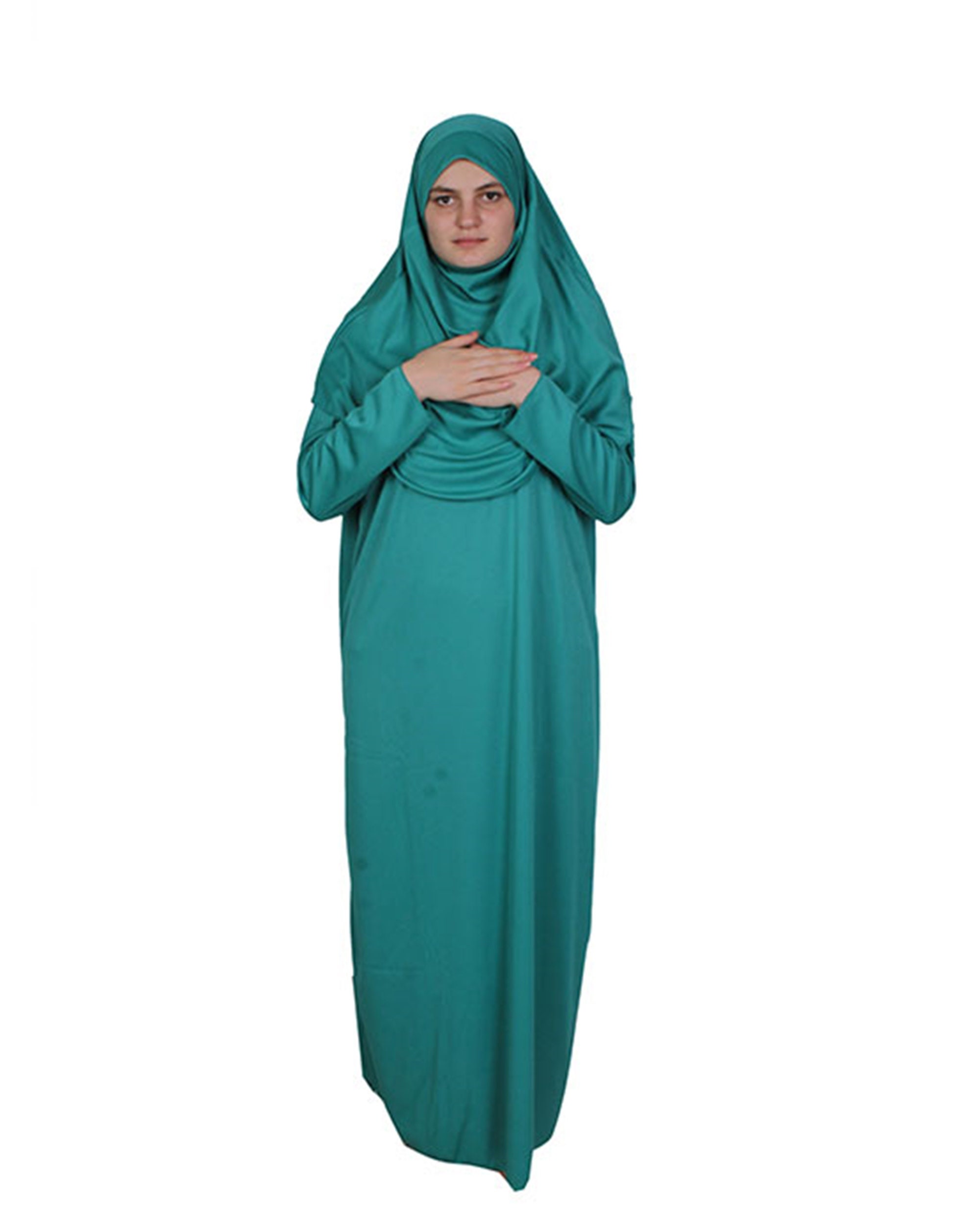Petrol Green One Piece Women's Prayer Dress Abaya Etsy