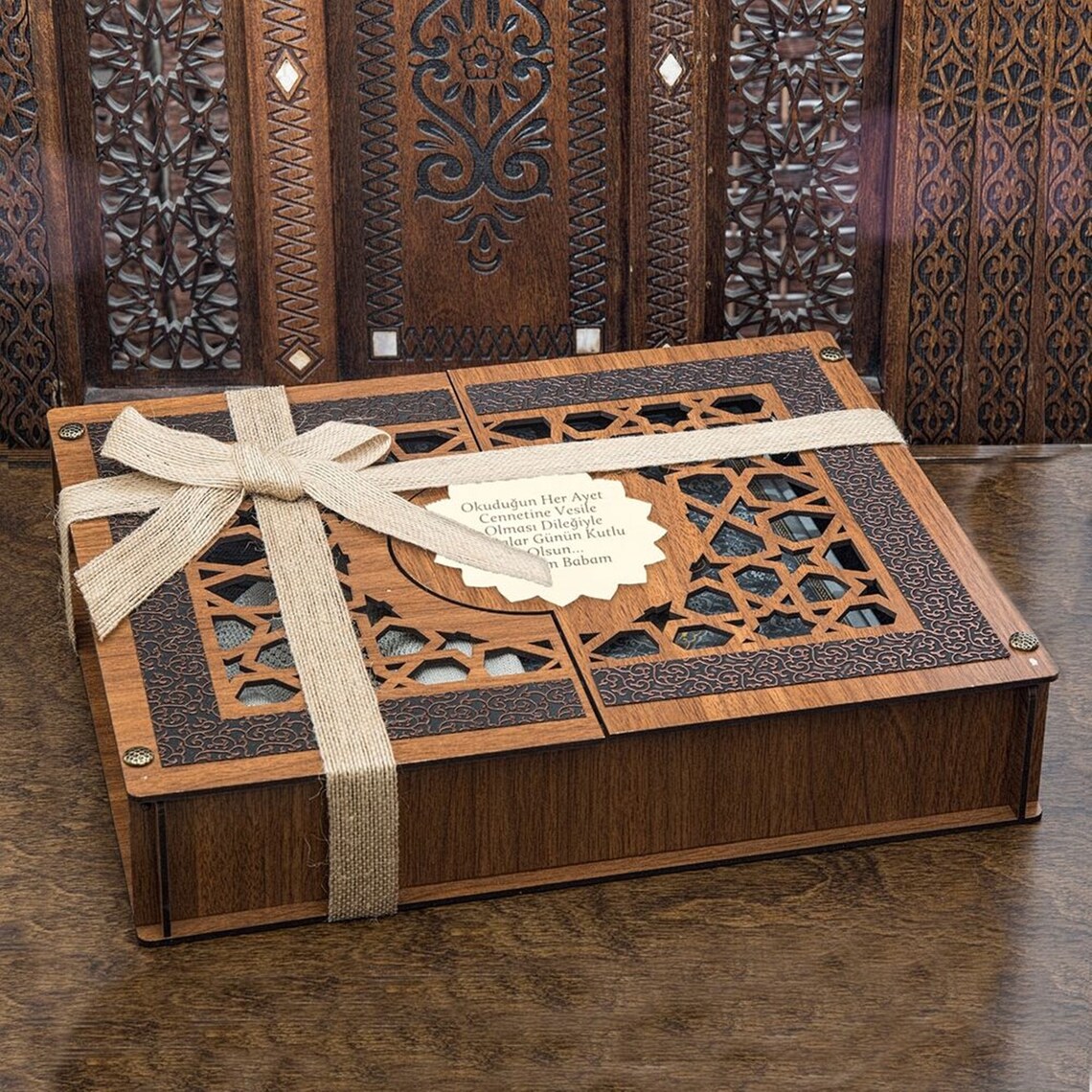 Lux Wooden Islamic Gift Box Special Gift for Father Thermo Etsy