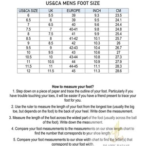 Puede incluir: Un gr&aacute;fico que muestra las tallas de zapatos para hombres en tallas US, UK, europeas, pulgadas y cent&iacute;metros. El gr&aacute;fico incluye tallas del 6 al 12. Las instrucciones sobre c&oacute;mo medir tu pie se incluyen debajo del gr&aacute;fico.