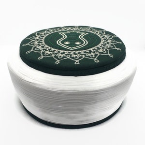 Handmade Nalain Embroidery Imamah, Unique Islamic Art, Imam Pagri Imama Emama Islamic Men&#39;s Head Wear