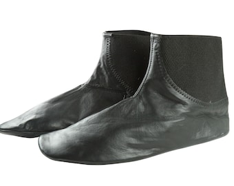 Pantoufles maison extra larges avec cheville élastique, pantoufles en cuir taille homme, Khuffain Quff, chaussures maison, chaussettes en cuir pour une utilisation intérieure