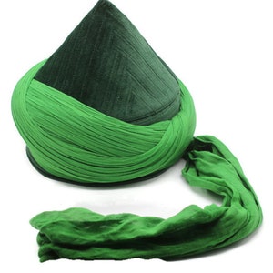Green Mens Haqqani Imamah, Cyprus Style Islamic Cap, Unique Islamic Art, Haqqani Sufi Order, Islamic Men&#39;s Head Wear