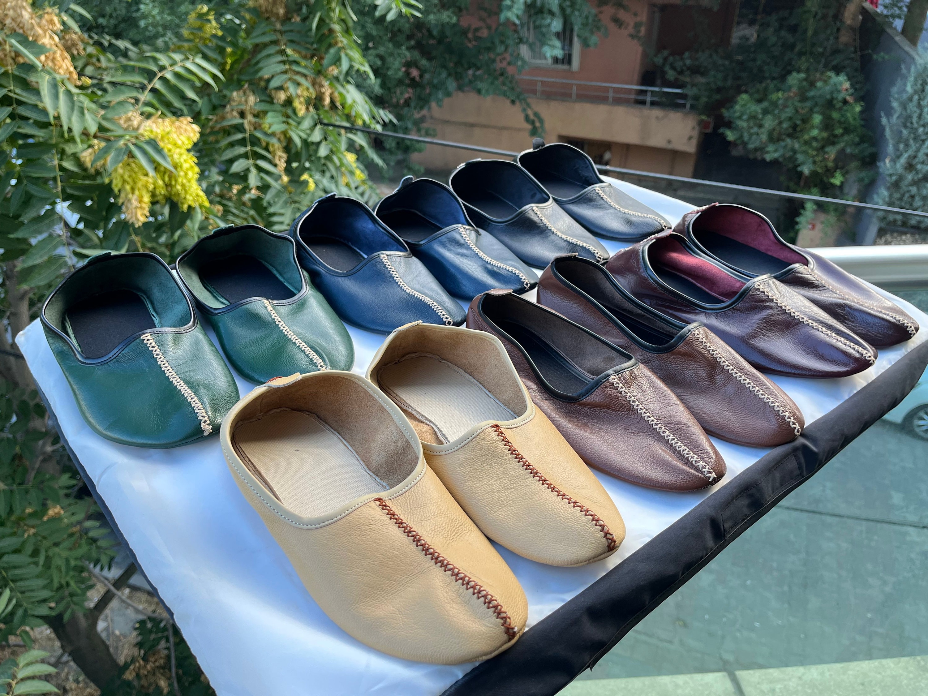 Genuine Leather Babouche Tawaf Shoes in Mens Size, Pick Your