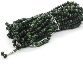 Dark Green 1000 beads Tasbeeh, Acrylic Misbaha, Rosary Beads, Dhikr Tasbih, Colorful Misbahas, Tijani tasbih subha prayer beads TSBK