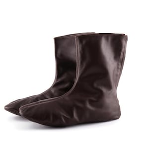 Womens Calfskin Slippers | Brown Leather House Shoes | Leather Boots | Winter Socks | Leather Socks | Sandals | Barefoot Slipper Seers