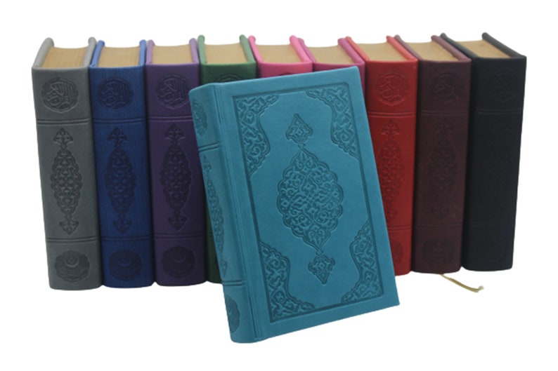 Blue Pocket Size Holy Quran 8x11 Cm Arabic Koran Thermo Etsy