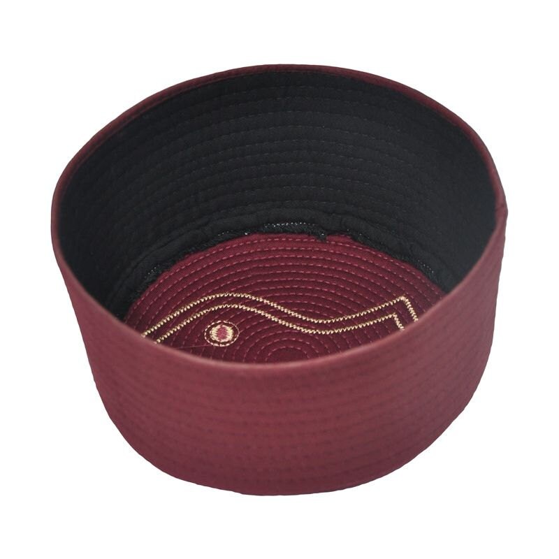 Bordeaux Nalain Kufi Prayer Hat Takke 
