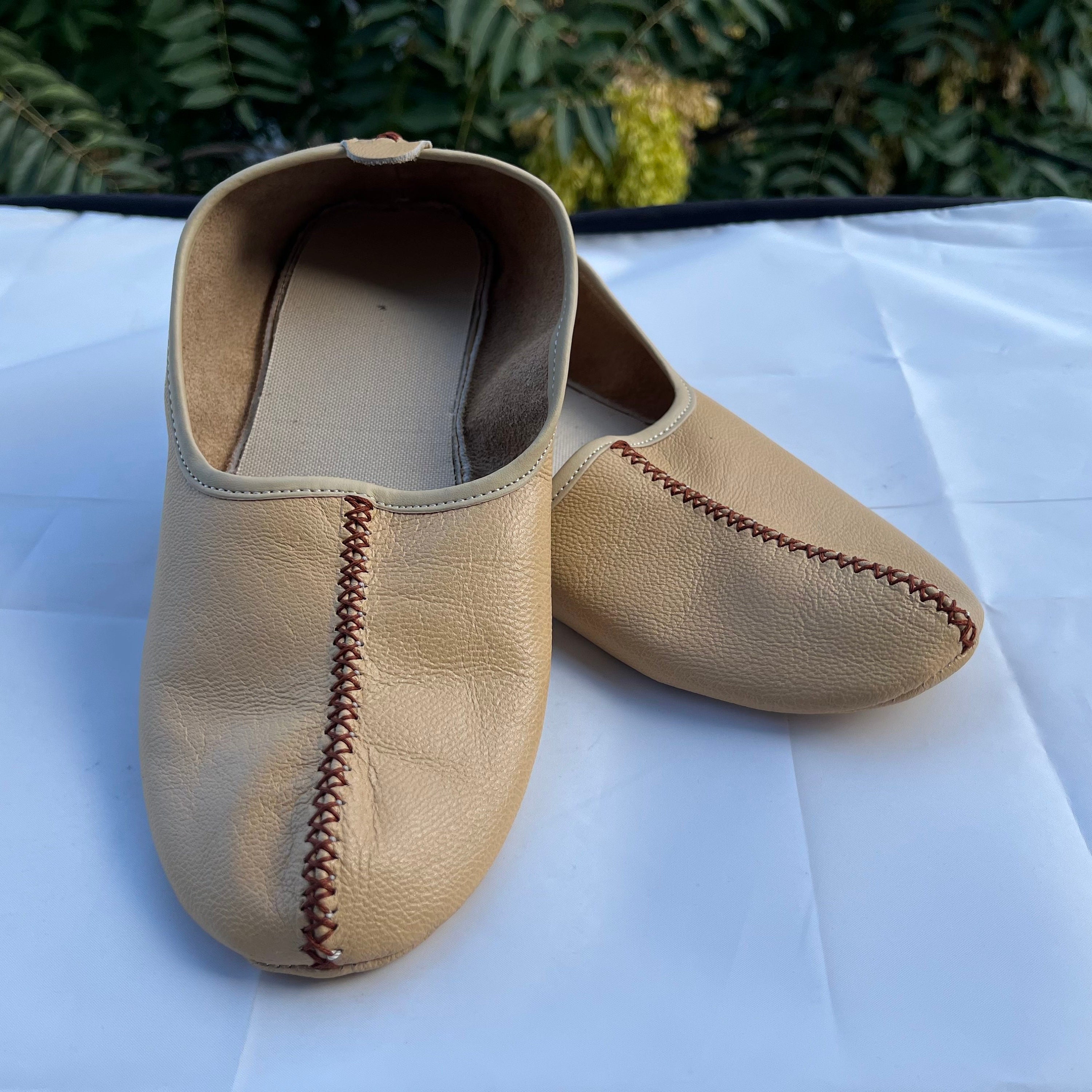 Pantofole da donna in pelle originale di alta gamma