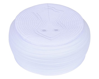 Handmade White  Sarik, Takke, Islam Prayer Hat with The Nalayn White Kofi, Kufi Cap, صلاة, Muslim Men&#39;s Hat Cap,