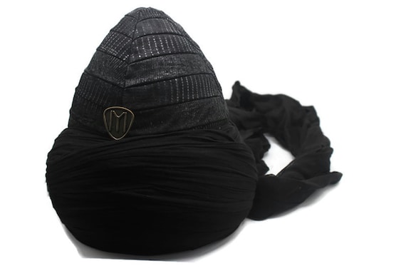 Handmade Black Ertugrul Cap Leather Resurrection Imamah | Etsy