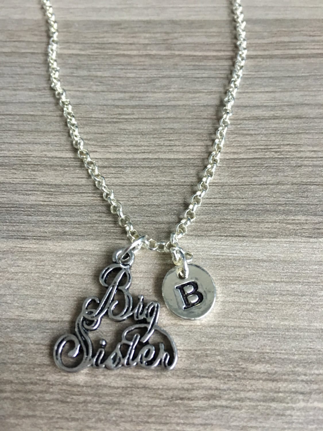 KIDS SIZE Big Sister Charm Necklace Sister Jewelry Gift for Etsy