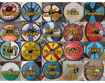 Ragnar Lagertha Bjorn Torvi VIKINGS SHIELD!  Customizable!  Free usa Shipping!