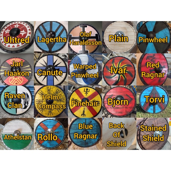 Shield Colors Meanings Viking Shields Set Vector Download Viking