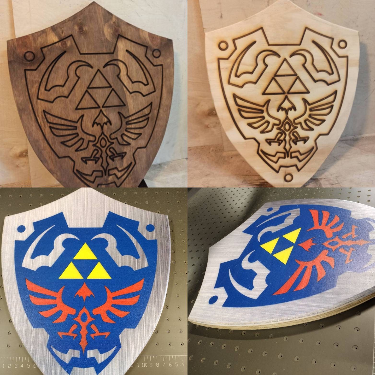 Wooden Legend of Zelda Hylian Shield Wall Art 