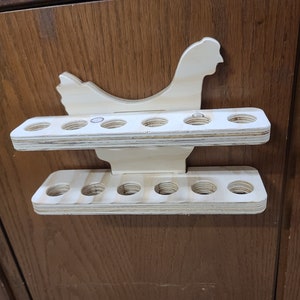 Wooden Wall HangingChicken Egg Holder.  Store your free range eggs.  Free US Shipping.  Made by USA family.