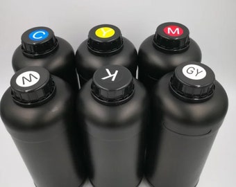 500ml UV Curable Ink for Epson xp600 tx300 tx800 dx4 dx5 dx6 dx7 dx10 Free USA Shipping!