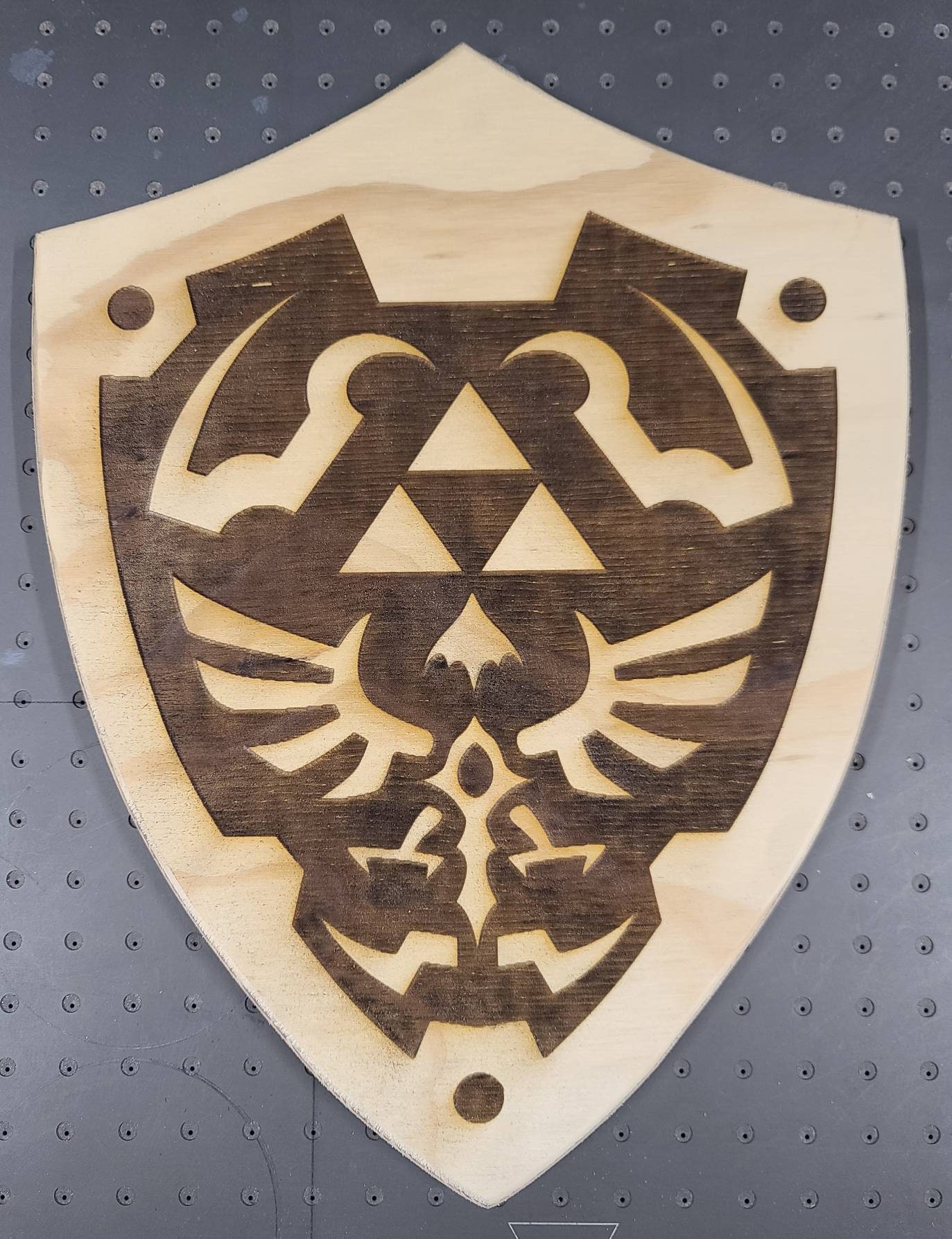 Wooden Legend of Zelda Hylian Shield Wall Art 