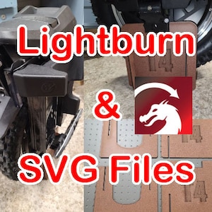 Digital Files: Portable EUC Stand fits Begode T4 (electric unicycle kickstand) for Glowforge Lightburn SVG
