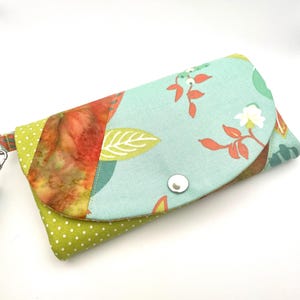 Cartera larga para mujer, billetera en tejidos de algodón
