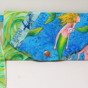 billetera sirena, cubierta de chequera, billetera de mujer larga billfold y clutch