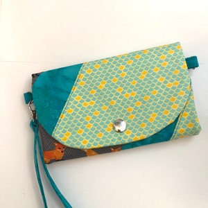 Cartera de zorro, billetera de viaje, billetera larga para mujer, tarjetero, billetera con bolsillo con cremallera