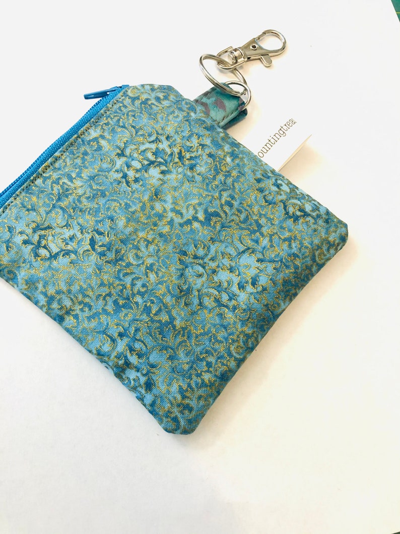 Coin purse or ID Card pouch, credit card pouch or clip on pouch for essential oils or change image 9