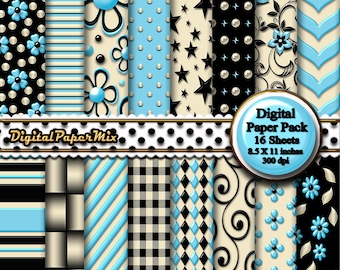 Light Blue Digital Paper, Embossed Digital Paper, Printable Paper Pack, Digital Background, Scrapbook art Paper, 300 DPI, Instant Download