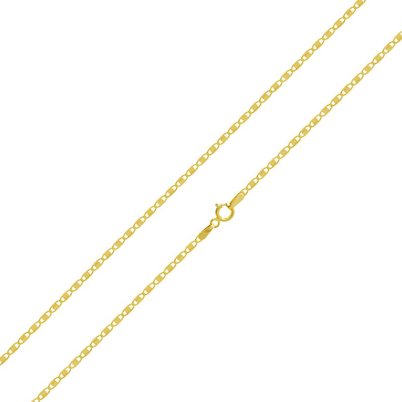 14K Yellow Gold Baptism Charm Pendant with 2.3mm Figaro 3+1 Chain Necklace