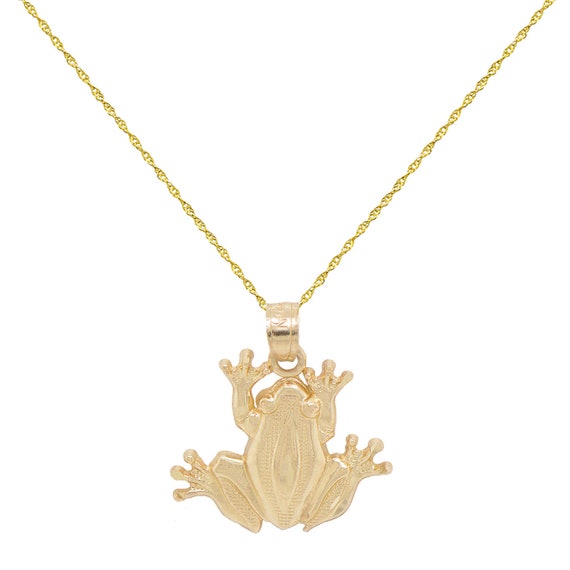 Gold Vermeil Sparkling Frog Pendant Necklace, Fun Figural Vintage - Ruby  Lane