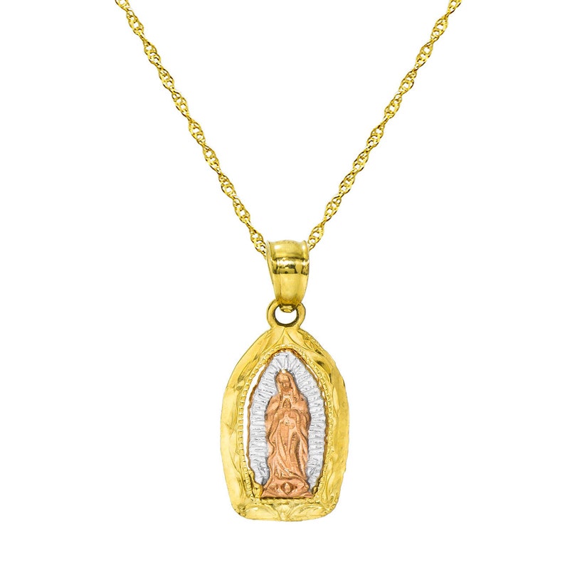 Virgin mary pendant 14k Clearance