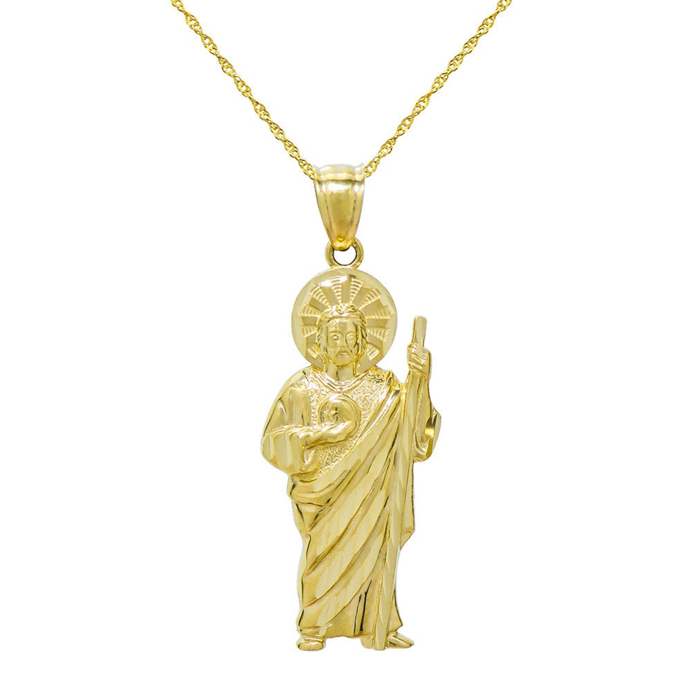 14K Two Tone Gold San Judas st. Jude 