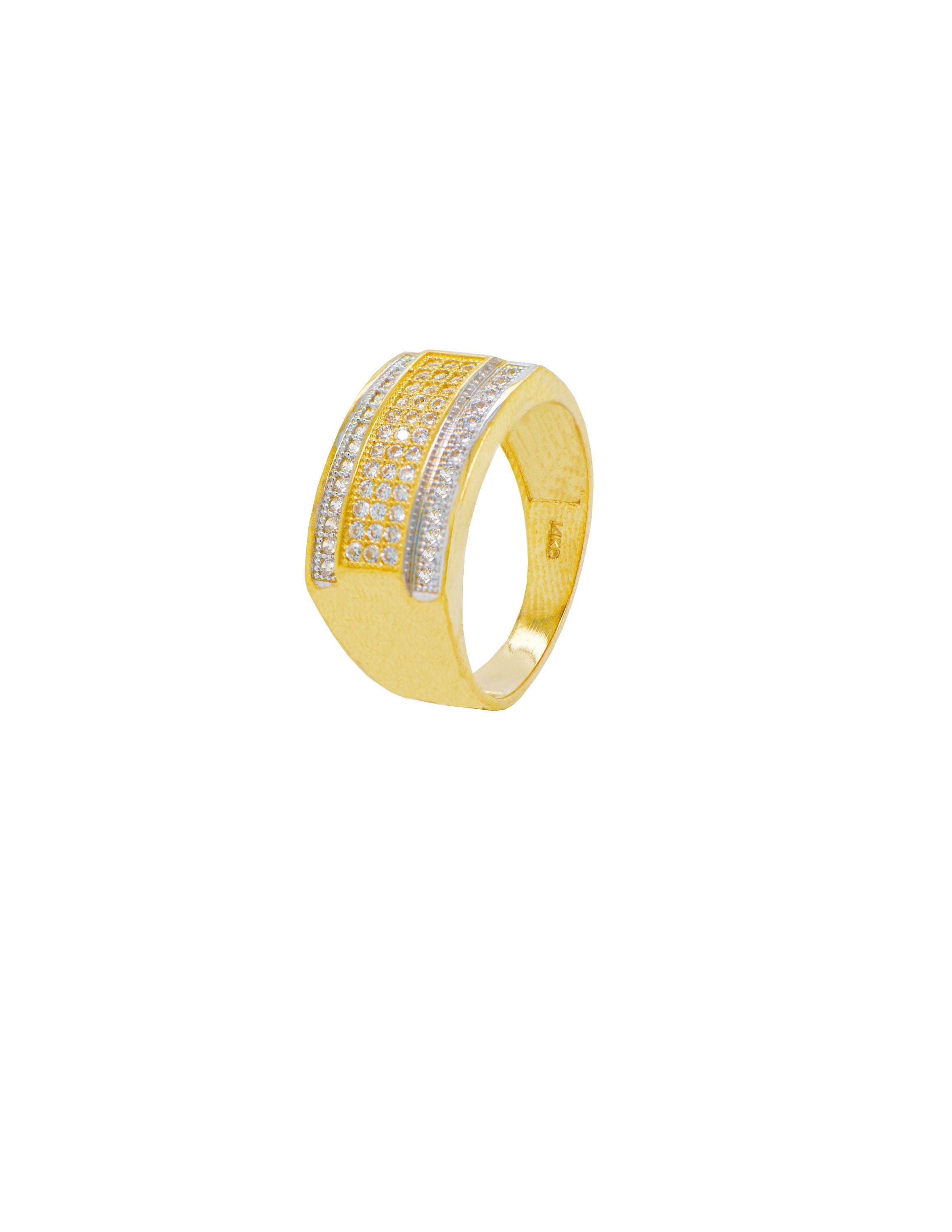 14k Yellow Gold Clear Cubic Zirconia Ring - Etsy