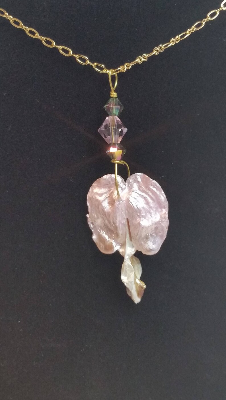 Schmuck Das Fenster zum Paradies Rosé vergoldete Kette mit echten