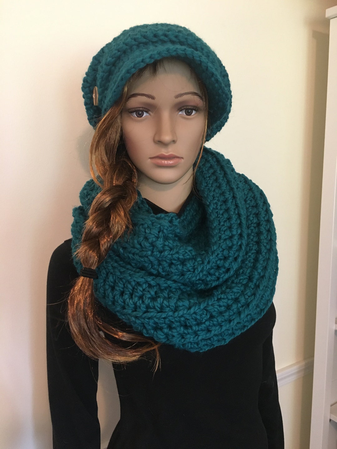 Teal Winter Hat, Newsboy, Chunky Newsboy, Teal Infinity, Teal Scarf ...