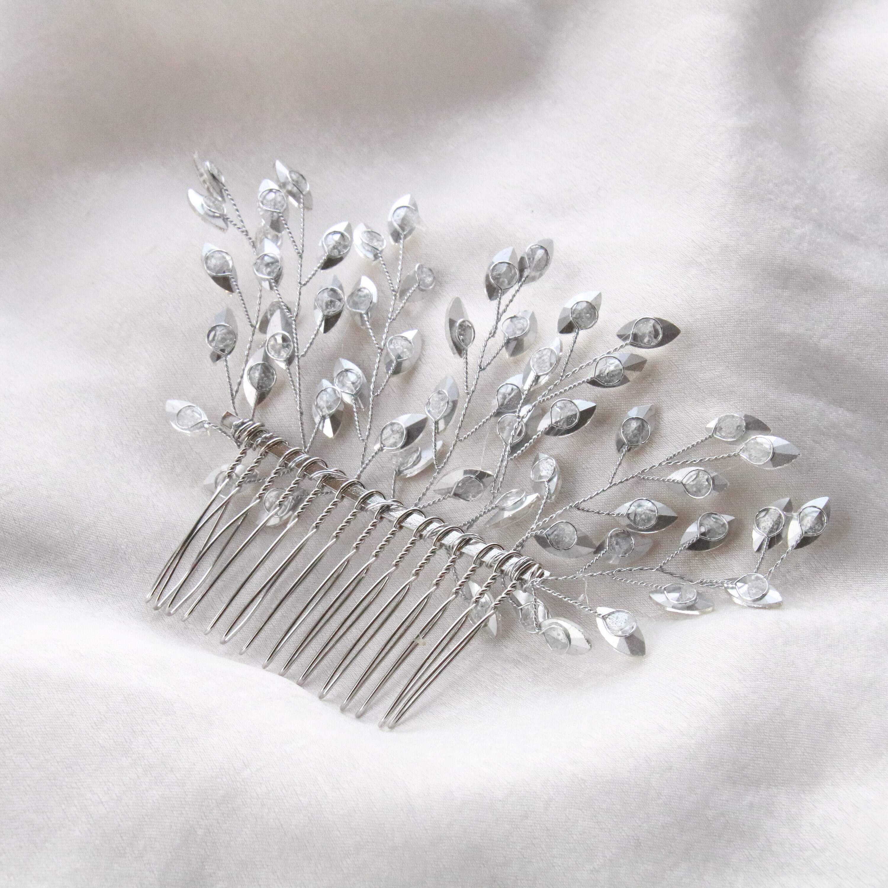 Bridal Rhinestone Hair Comb: Marquise Crystal Wedding  display picture 1
