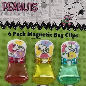 Peanuts - Snoopy Spring Flowers Magnetic Clips - 6 pack