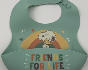 Peanuts - Snoopy and Woodstock Friends For Life Silicone Bib