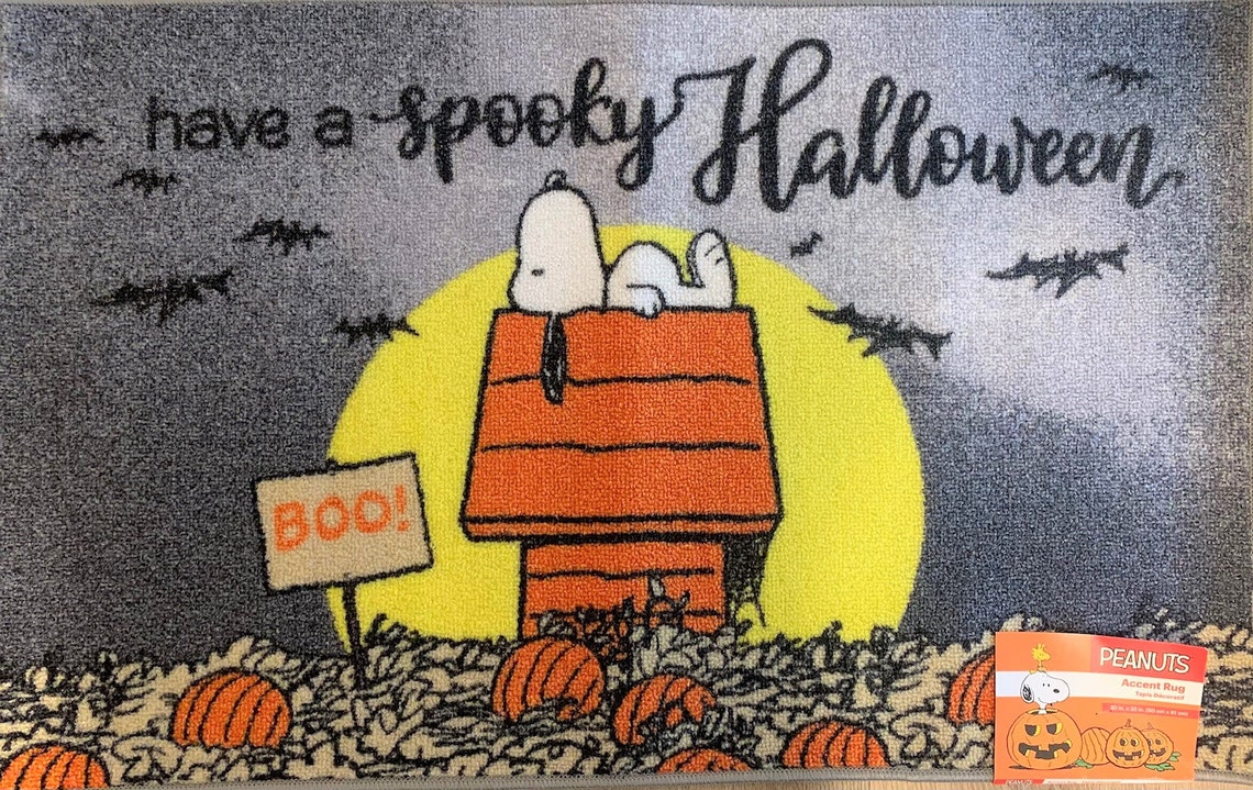 Peanuts Snoopy Have a Spooky Halloween Accent Rug Etsy