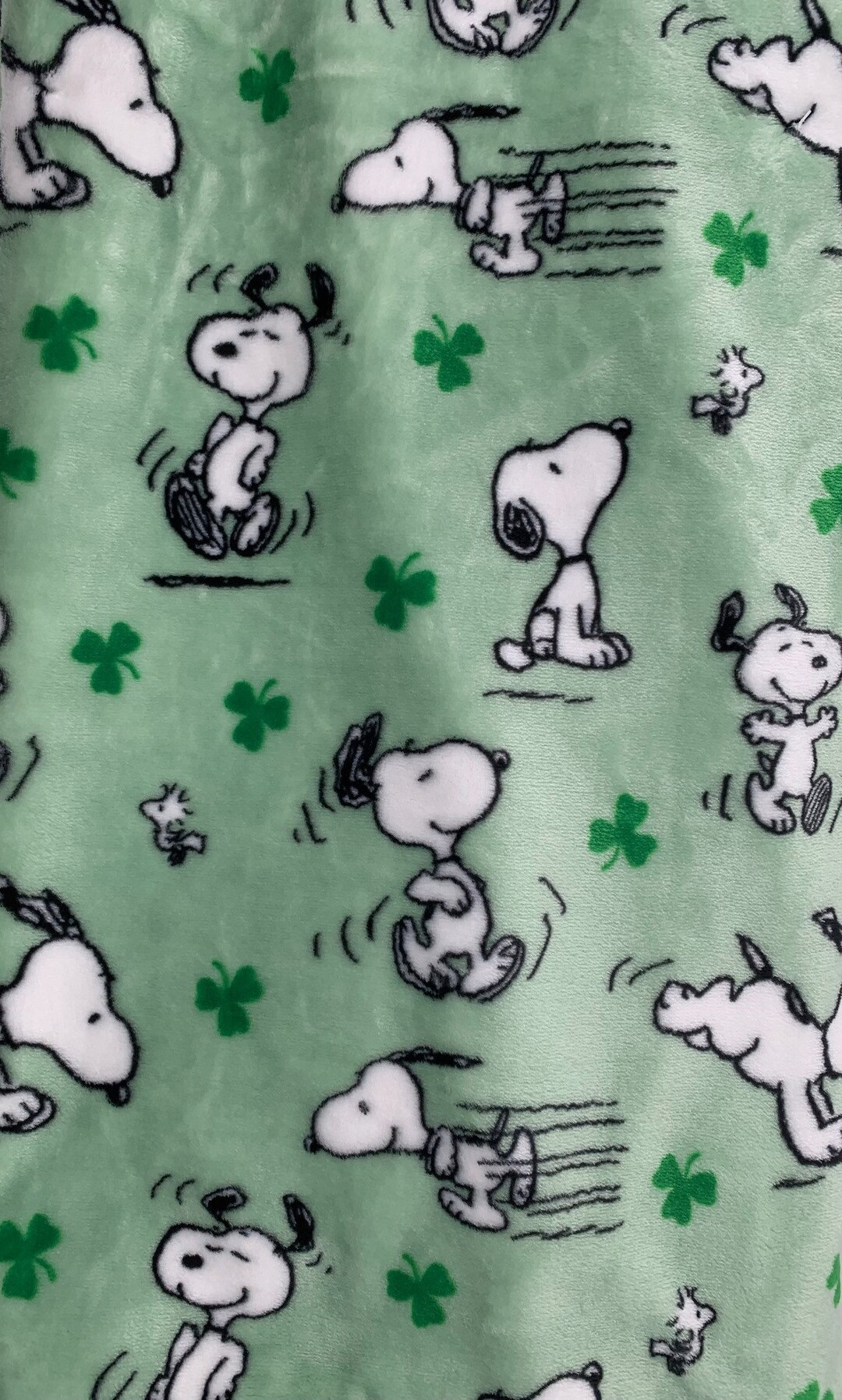 Peanuts Snoopy Shamrock Plush Throw Extra Long 60 X 70 Etsy