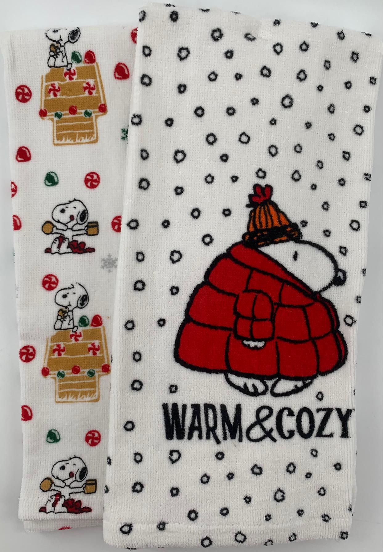 Peanuts Snoopy Christmas Dish Towel Etsy