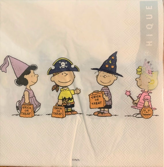 Peanuts Gang Trick or Treat 3 Ply Lunch Napkins Etsy