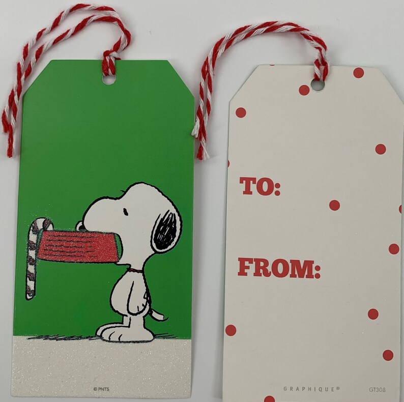 Peanuts Snoopy Gift Tags Etsy