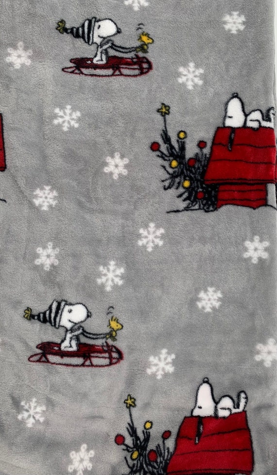 Snoopy Christmas Blanket Peanuts Woodstock Blanket Peanuts