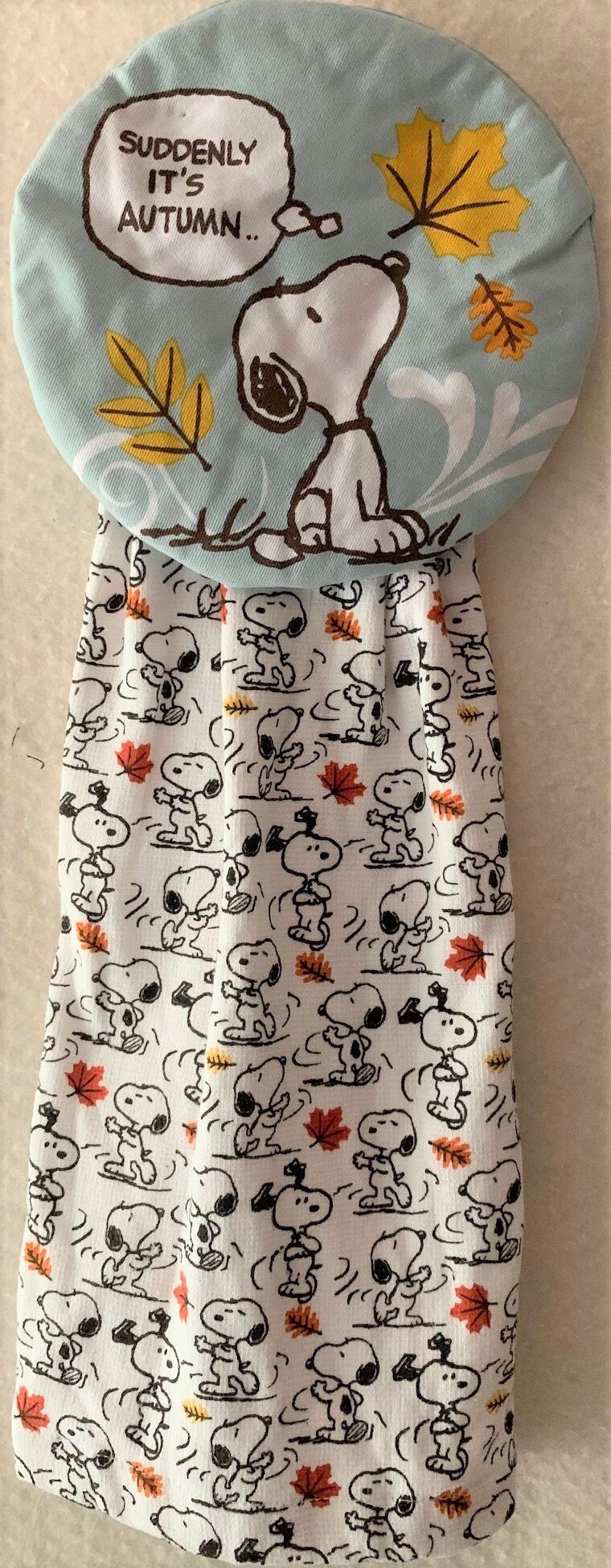 Peanuts Suddenly Its Autumn Hanging Dish Towel Etsy